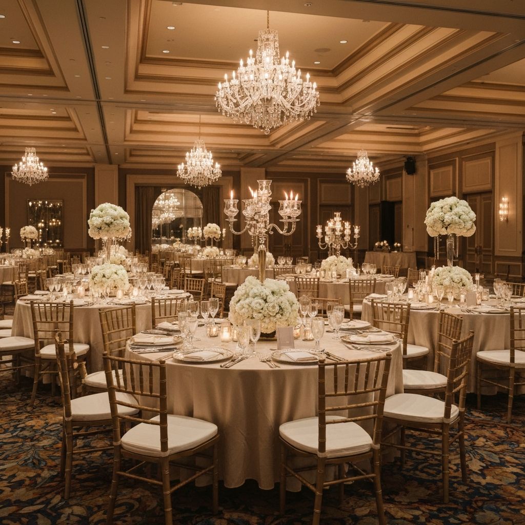 Salón de recepción con decoración elegante